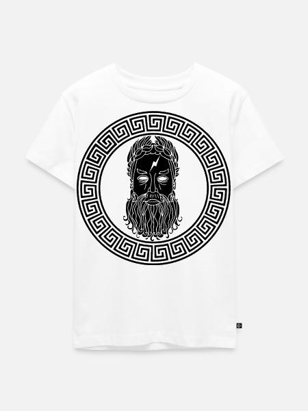 Gott der Mythologie (Schwarz) - Kinder Premium Bio T-Shirt - Weiß