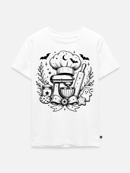 Halloween Backen - Kinder Premium Bio T-Shirt - Weiß