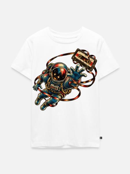 KOSMISCHER ROCKER | Mixtape - Kinder Premium Bio T-Shirt - Weiß