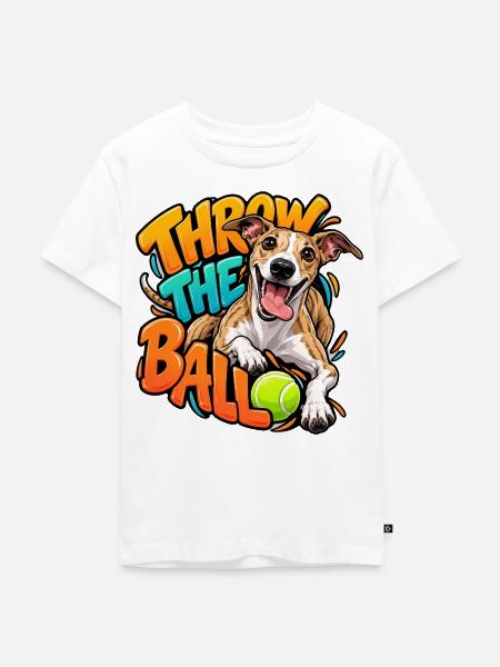 Whippet - Kinder Premium Bio T-Shirt - Weiß