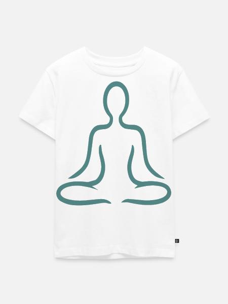 Yoga Und Meditation - Kinder Premium Bio T-Shirt - Weiß