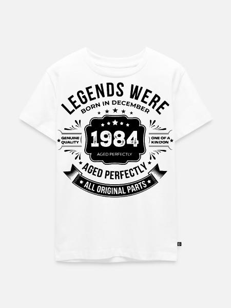 Dezember 1984 - Kinder Premium Bio T-Shirt - Weiß
