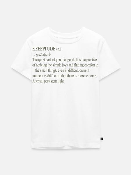 Stille Freude Typo-Definition - Kinder Premium Bio T-Shirt - Weiß