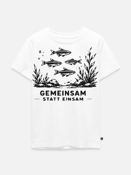 Gemeinsam Unterwasser Schwarm - Kinder Premium Bio T-Shirt - Weiß