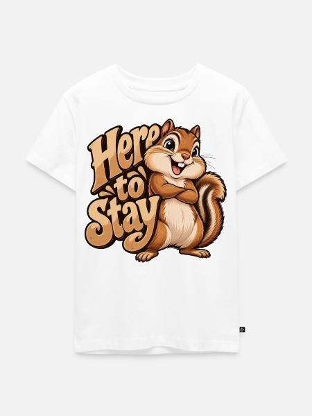 Streifenhörnchen - Kinder Premium Bio T-Shirt - Weiß