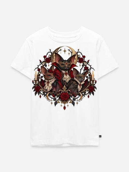 Vampirfledermäuse Halloween Gruppenkostüm - Kinder Premium Bio T-Shirt - Weiß