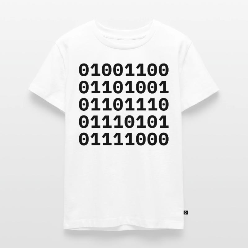 "LINUX" in binary code. Kids Premium Organic T-Shirt