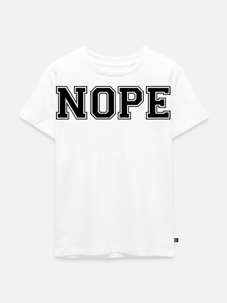 NOPE - Kinder Premium Bio T-Shirt - Weiß