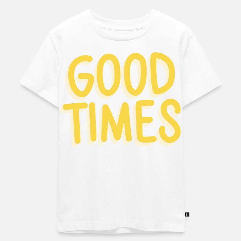Gute Zeiten - Kinder Premium Bio T-Shirt - Weiß