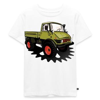 Unimog - Oldtimer - Offroad - Universal Motorgerät - Kinder Premium Bio T-Shirt - Weiß - Vorne - Hailey (125cm)
