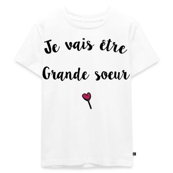 je vais être grande sœur - T-shirt Premium bio Enfant - blanc - Devant - Hailey (125cm)