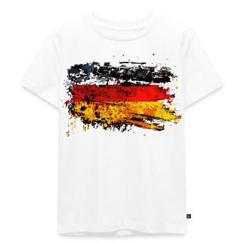 Der Deutschen Einheit Deutsche Flagge - Kinder Premium Bio T-Shirt - Weiß - Vorne - Hailey (125cm)