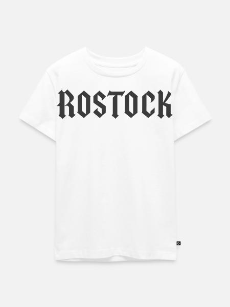 Rostock Fraktur - Kinder Premium Bio T-Shirt - Weiß