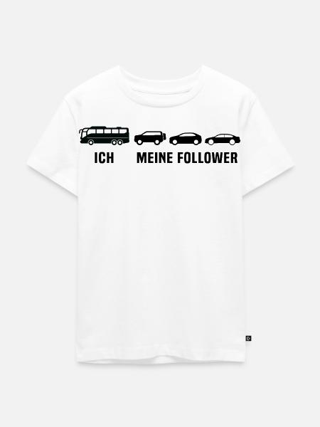 Busfahrer Linienbus Meine Follower Bus - Kinder Premium Bio T-Shirt - Weiß
