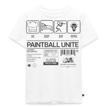 Mangez, dormez, tuez, jouez au paintball, unissez-vous - T-shirt Premium bio Enfant - blanc - Devant - Hailey (125cm)