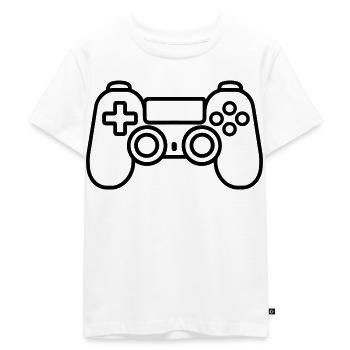 Jeux vidéo manette - T-shirt Premium bio Enfant - blanc - Devant - Hailey (125cm)