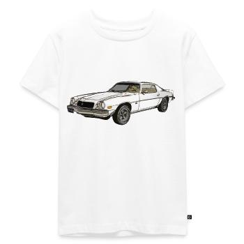 Weiß 1974 Camaro - Kinder Premium Bio T-Shirt - Weiß - Vorne - Hailey (125cm)