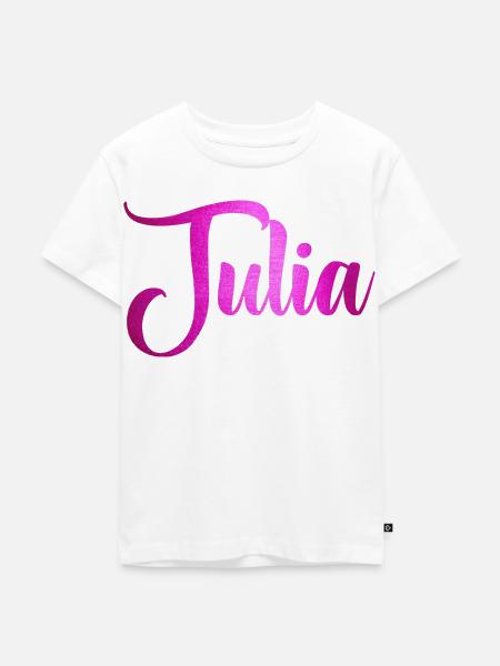 Julia - Kinder Premium Bio T-Shirt - Weiß