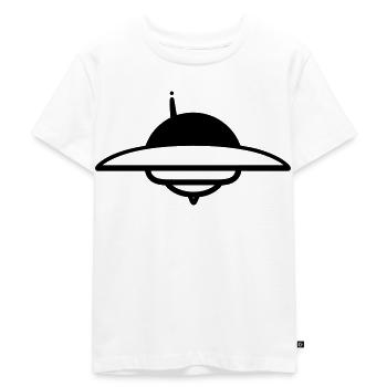 fliegende Untertasse - Kinder Premium Bio T-Shirt - Weiß - Vorne - Hailey (125cm)