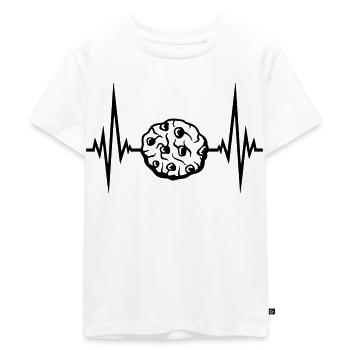 frequenz herzschlag puls cookie keks schoko lecker - Kinder Premium Bio T-Shirt - Weiß - Vorne - Hailey (125cm)