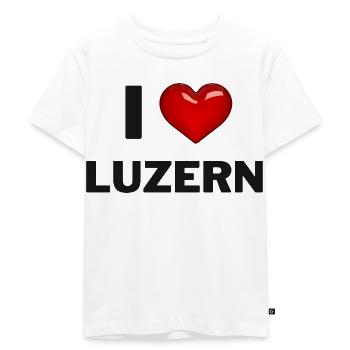 J’aime Lucerne - T-shirt Premium bio Enfant - blanc - Devant - Hailey (125cm)
