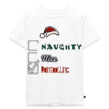 Santas naughty list with paintball as option - Kids Premium Organic T-Shirt - white - Front - Hailey (125cm)