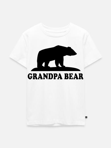 GRANDPA BEAR - Kinder Premium Bio T-Shirt - Weiß