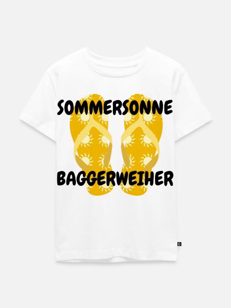 Baggerweiher - Kinder Premium Bio T-Shirt - Weiß