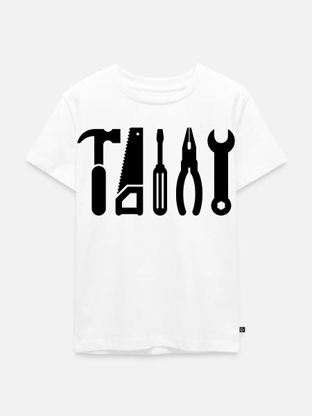 Werkzeuge - Kinder Premium Bio T-Shirt - Weiß