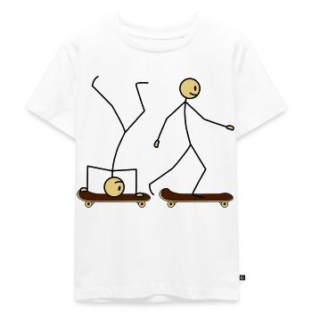 Skateboard Fun - T-shirt Premium bio Enfant - blanc - Devant - Hailey (125cm)