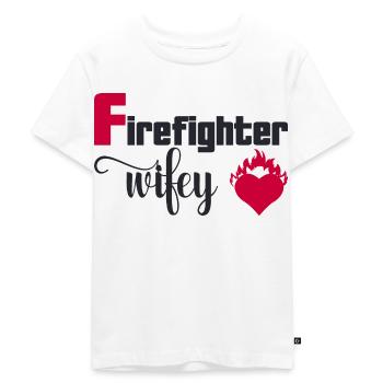 Femme de pompier - T-shirt Premium bio Enfant - blanc - Devant - Hailey (125cm)