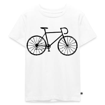 Yellow jersey * Racing bike * Racing bike - Kids Premium Organic T-Shirt - white - Front - Hailey (125cm)