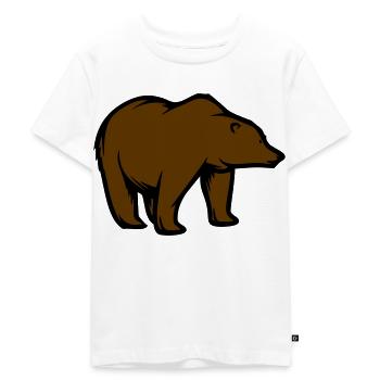 bear - Kids Premium Organic T-Shirt - white - Front - Hailey (125cm)