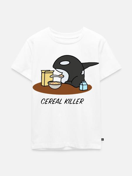 Cereal Killer Shark Tee - Kinder Premium Bio T-Shirt - Weiß