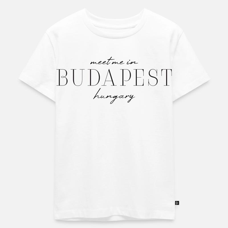 Erlebe Budapest mit diesem T-Shirt - Kinder Premium Bio T-Shirt - Weiß