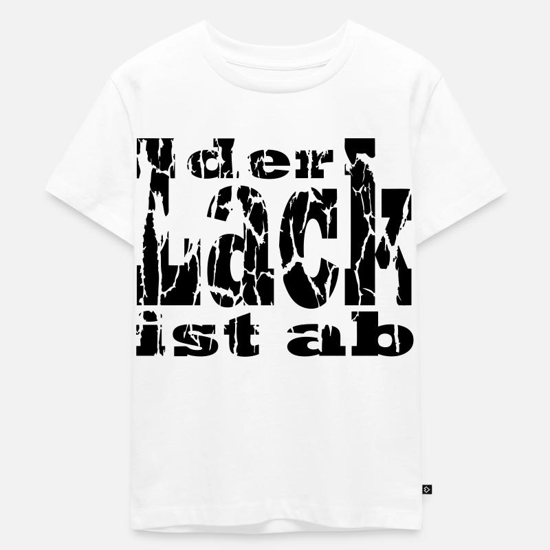 der Lack ist ab - Kinder Premium Bio T-Shirt - Weiß