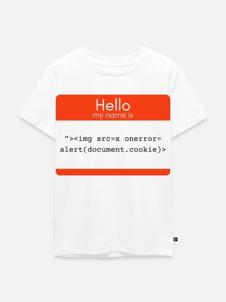 Hello my name is XSS - Kinder Premium Bio T-Shirt - Weiß