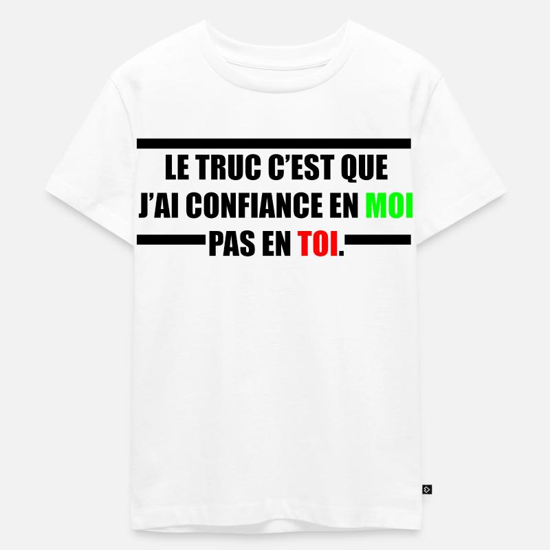 PAS CONFIANCE - T-shirt Premium bio Enfant - blanc
