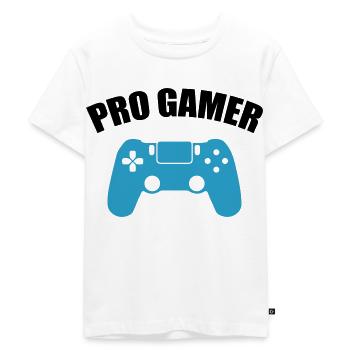 pro gamer - Kinder Premium Bio T-Shirt - Weiß - Vorne - Hailey (125cm)