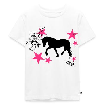 Bricoler silhouette Friese avec des étoiles et - T-shirt Premium bio Enfant - blanc - Devant - Hailey (125cm)