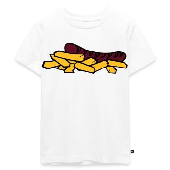 currywurst frite saucisse - T-shirt Premium bio Enfant - blanc - Devant - Hailey (125cm)