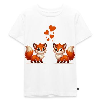 Fox Comic Love - T-shirt Premium bio Enfant - blanc - Devant - Hailey (125cm)