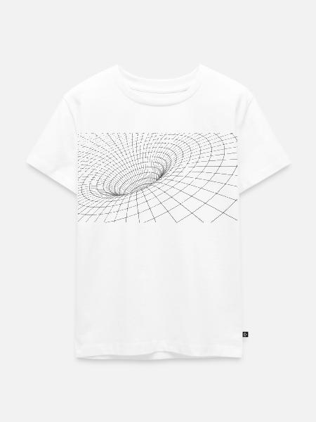 Schwarzes Loch Black Hole - Kinder Premium Bio T-Shirt - Weiß