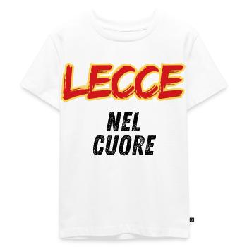 Lecce Jaune Rouge dans le Cœur - T-shirt Premium bio Enfant - blanc - Devant - Hailey (125cm)