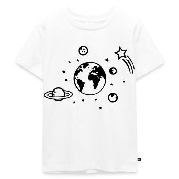 universum 01 - Kinder Premium Bio T-Shirt - Weiß - Vorne - Hailey (125cm)