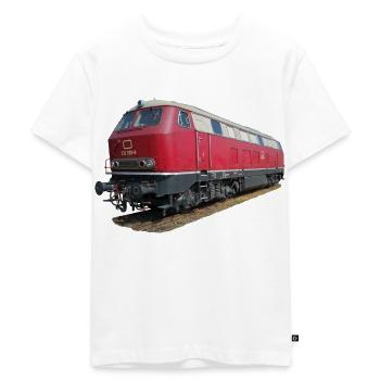 Lokomotive DB216 - Kinder Premium Bio T-Shirt - Weiß - Vorne - Hailey (125cm)