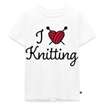 Tricoter - T-shirt Premium bio Enfant - blanc - Devant - Hailey (125cm)