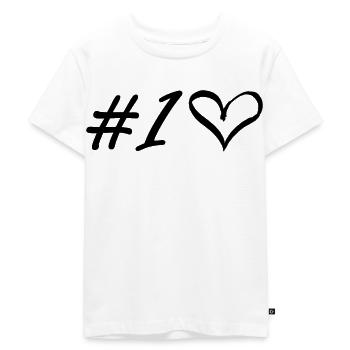 Entwurf1 Herzen dick - Kinder Premium Bio T-Shirt - Weiß - Vorne - Hailey (125cm)