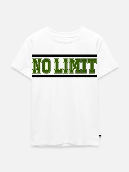 no limit - Kinder Premium Bio T-Shirt - Weiß