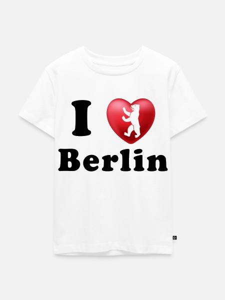 I LOVE BERLIN - Kinder Premium Bio T-Shirt - Weiß